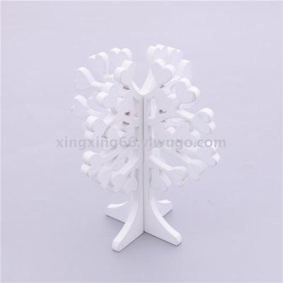 Manufacturers custom-made crafts display frame wooden display frame holshellout Christmas gifts DIY plug life tree decoration