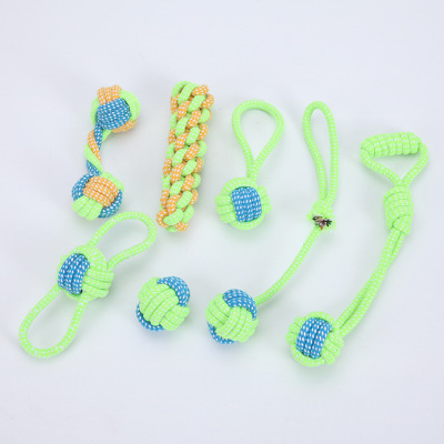 Spot wholesale pet toy supplies dog teeth resistant bite teeth interactive cotton rope toys