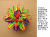 Flowering Ball, Telescopic Ball, Traditional Toy, Four Colors Stitching