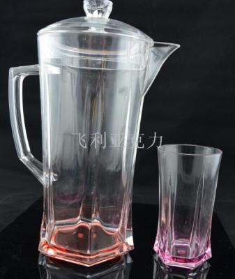 Acrylic kettle plastic juice jug  6 cups 4 cups 5 piece set 7 pieces set