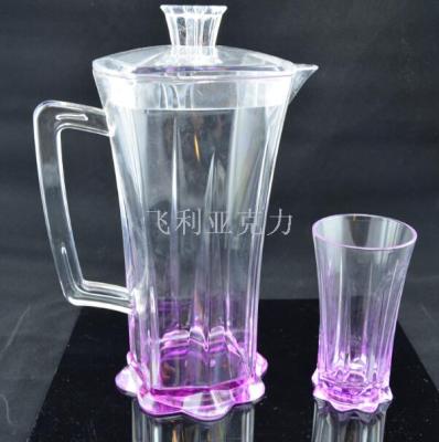 Acrylic kettle plastic juice jug drink jug 6 cups a jug 4 cups 5 piece set 7 pieces set