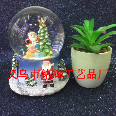 New Christmas crafts ornaments Santa decorated crystal ball interior festive supplies