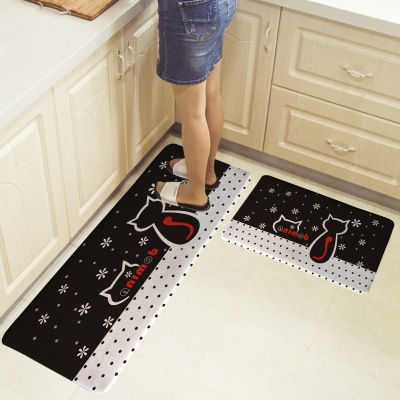 A custom-made flannel printed kitchen carpet floor mat absorbent water-absorbent floor mat sitting room door mat