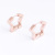 Earrings Fashionable All-Match Diamond Shell Ear Clip Titanium Steel Plated 18K Rose Gold Earrings Non-Fading Female Jewelry Gift