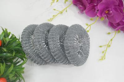 Manufacturer direct galvanized net bag packaging steel wire cleaning ball clean tennis kitchen wipes pot brush finished steel wire ball
