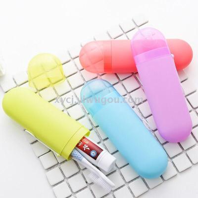 Portable candy-colored toothbrush case travel toothbrush toothpaste box