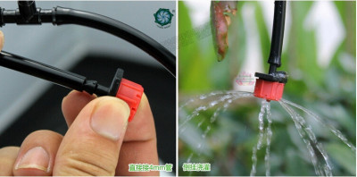 New material red 8 - hole adjustable flow small drip head 8 - hole, red hat drip head flowerpot fruit tree garden drip drip of the head