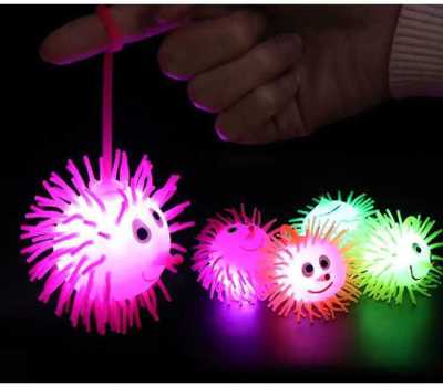 13 g nose hair ball small flash hedgehog hair ball small elastic ball glowing TPR release ball toy