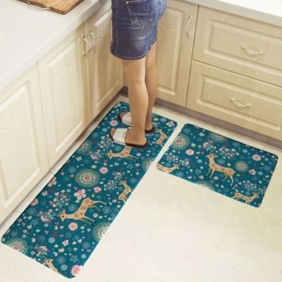 A replacement custom flannel printed kitchen carpet floor mat absorbs oil, absorbs water and is non - slip foot mat for living room feel mat