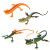 Manufacturer direct card head bag lizard model simulation animal model toys 12 colorful lizard toys for children