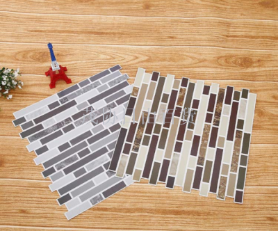 3d solid antifouling adhesive wall paste kitchen crystal wallpaper simulation ceramic tile wallpaper