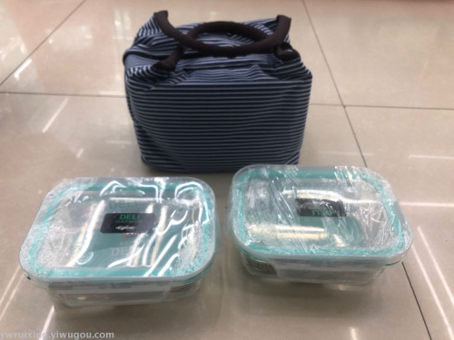 glass freshness bowl， crisper with preservation cloth bag