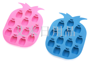 Jx-130-6 pineapple creative silicone ice box ice maker ice mold wholesale kitchen gadgets