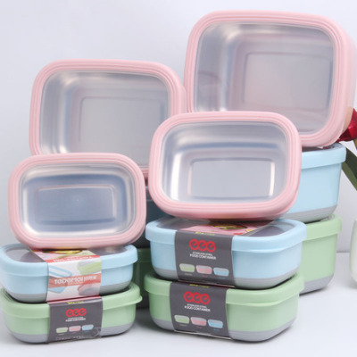 Hz269 Rectangular Crisper Macaron Lunch Box Sealed Non-Slip Leak-Proof Gift Custom Logo Factory Direct Sales