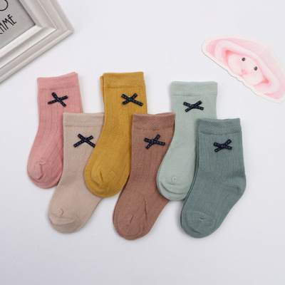 Manufacturers wholesale Spring and Autumn new children 's socks combed cotton princess wind socks bowknot children' s socks