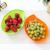 Jz016 candy color fashion candy plate creative leaves shaped plastic fruit plate melon seeds snack plate dry fruit plate