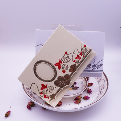Creative wedding greeting card new small simple hollow out wedding invitation quality decoration custom high-grade wedding invitation