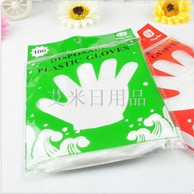 100 disposable gloves, plastic kitchen gloves and household gloves