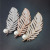 Luxury fashion joker micro zircon crystal feather brooch brooch pin west assembly factory direct accessories