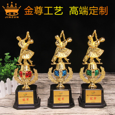 Dance trophy factory customized creative students plastic trophy notes music competition lete custom production