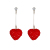 New Ornament Simple Zirconium Diamond Sweet Fresh Women's Heart-Shaped Eardrops Factory Direct Sales Wholesale