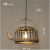 Hemp Knited Metal Frame Pendant Chandelier Hanging Lamp Fixtures for Dining Room Kitchen Hallway 