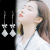 925 Silver Needle Water Drop Zircon Elegant Simple and Fashionable Korean Eardrops Pendant Female Earrings Factory Direct Sales Wholesale