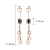 Manhuini 2020 Titanium Steel Rose Gold Tassel Earrings Women's European and American Sexy Long Black Ceramics Trending Earrings