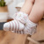 20 new 3 pairs of allied Korean edition embroidery border bowknot princess socks baby baby socks lace socks