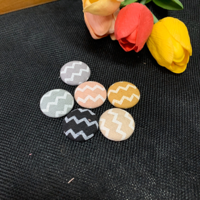 Manufacturers direct inventory processing, cloth buttons, wavy buttons