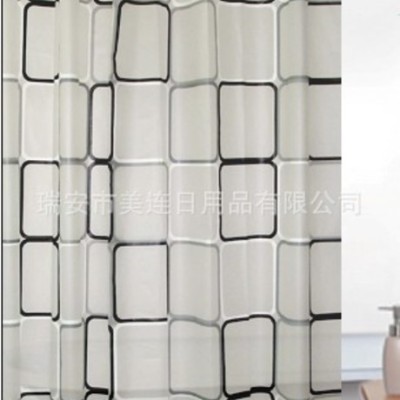 Thick Black White Gray Plaid Waterproof Mildew-Proof Thickened 12 Silk Eva Shower Curtain High Quality Shower Curtain 180*180 Shower Curtain