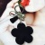 PU leather/wool/sequined five-petaled diamond ring ring key chain pendant
