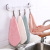 Wholesale Kitchen grain hair absorbent wipe towel plain dishcloth hanging coral Double-sided rag