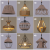 Hemp Knited Metal Frame Pendant Chandelier Hanging Lamp Fixtures for Dining Room Kitchen Hallway 