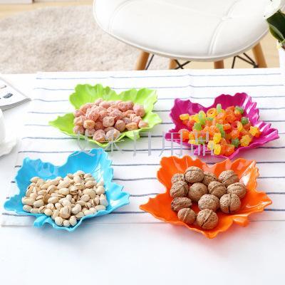 Jz-017 creative candy color fashion candy plate plastic fruit plate melon seeds snack plate dry fruit plate