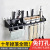 Kitchen shelf space aluminum black hole-free wall hanging knife rack multi-functional contributor Kitchen storage rack