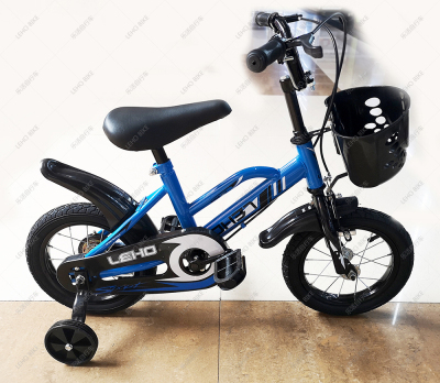 14-inch portable children's bicycle leho bike with iron wheel and basket