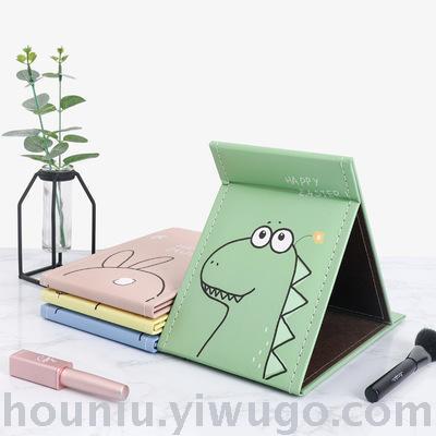 Original design cartoon folding vellum mirror women's gifts dressing mirror custom three fold makeup mirror