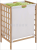 Bamboo double-grid laundry basket laundry room storage rack loading basket bathroom laundry towel storage basket