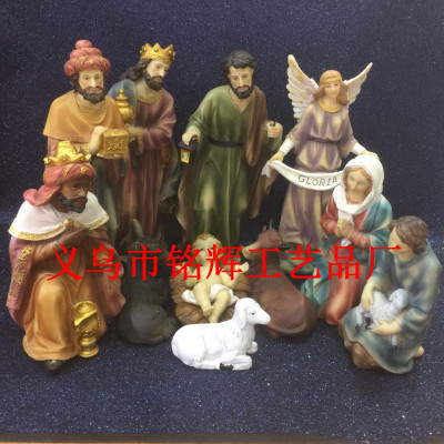 Western Christmas gifts resin manger set up a Catholic Christian shopping mall window decoration