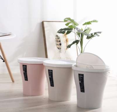 Household shaking lid trash can creative toilet with lid living room toilet simple clamshell paper basket