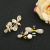 Japan and South Korea small bee micro zircon brooch female lovely student pearl brooch simple joker jacket cardigan collar