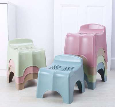 Stool large thickened plastic children chair stool kindergarten back chair baby stool cute cartoon stool