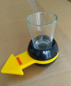 Spin the shot glass depressurizes pressure and AIDS in board game spinning machine