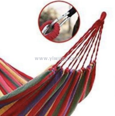 Single 80cm Duck Mouth Buckle Hammock Wholesale Outdoor Leisure Canvas Hammock in Stock Wholesale