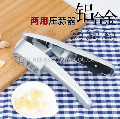 Multi-functional creative aluminum alloy garlic clay press garlic slicer tamper garlic kitchen gadgets