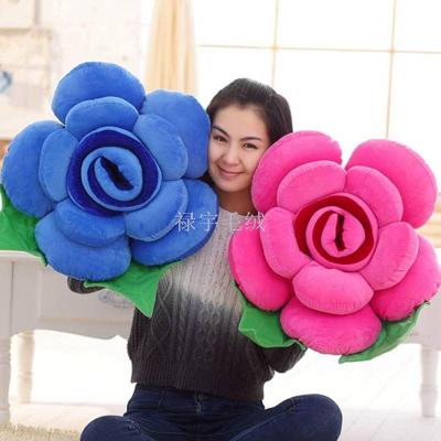 Simulation rose pillow as flower express plush toy creative wedding press back sofa car