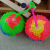 Luminous massage ball 7.5 cm bouncy ball flashing butterfly football with string and whistle piercing ball Luminous massage ball