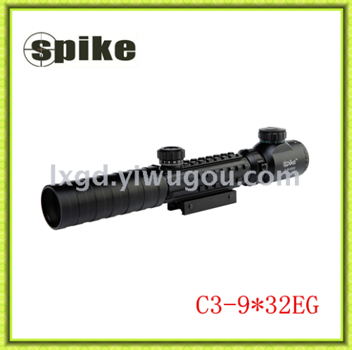 c3-9x32eg red and green ten-line three-sided fishbone sight