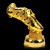 Golden shoe trophy Golden shoe trophy fan products resin craft custom fan souvenirs